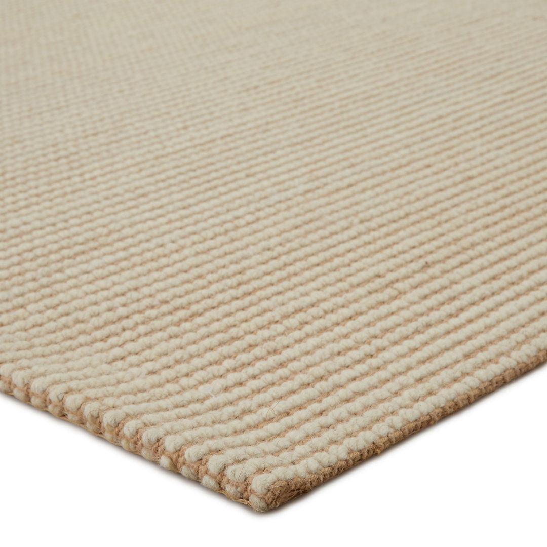 Handmade Handwoven Cream Area Rug large image 