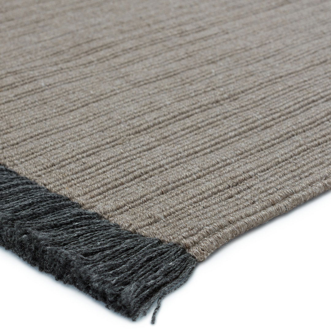 Engild Indoor/ Outdoor Solid Light Gray/ Dark Gray Area Rug (4'X6') large image 