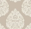 Teardrop Damask Beige Wallpaper, by York Wall, 27' length x 2'3" width x 0.02" depth thumbnail 1