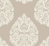Teardrop Damask Beige Wallpaper, by York Wall, 27' length x 2'3" width x 0.02" depth thumbnail