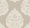 Teardrop Damask Beige Wallpaper thumbnail 0