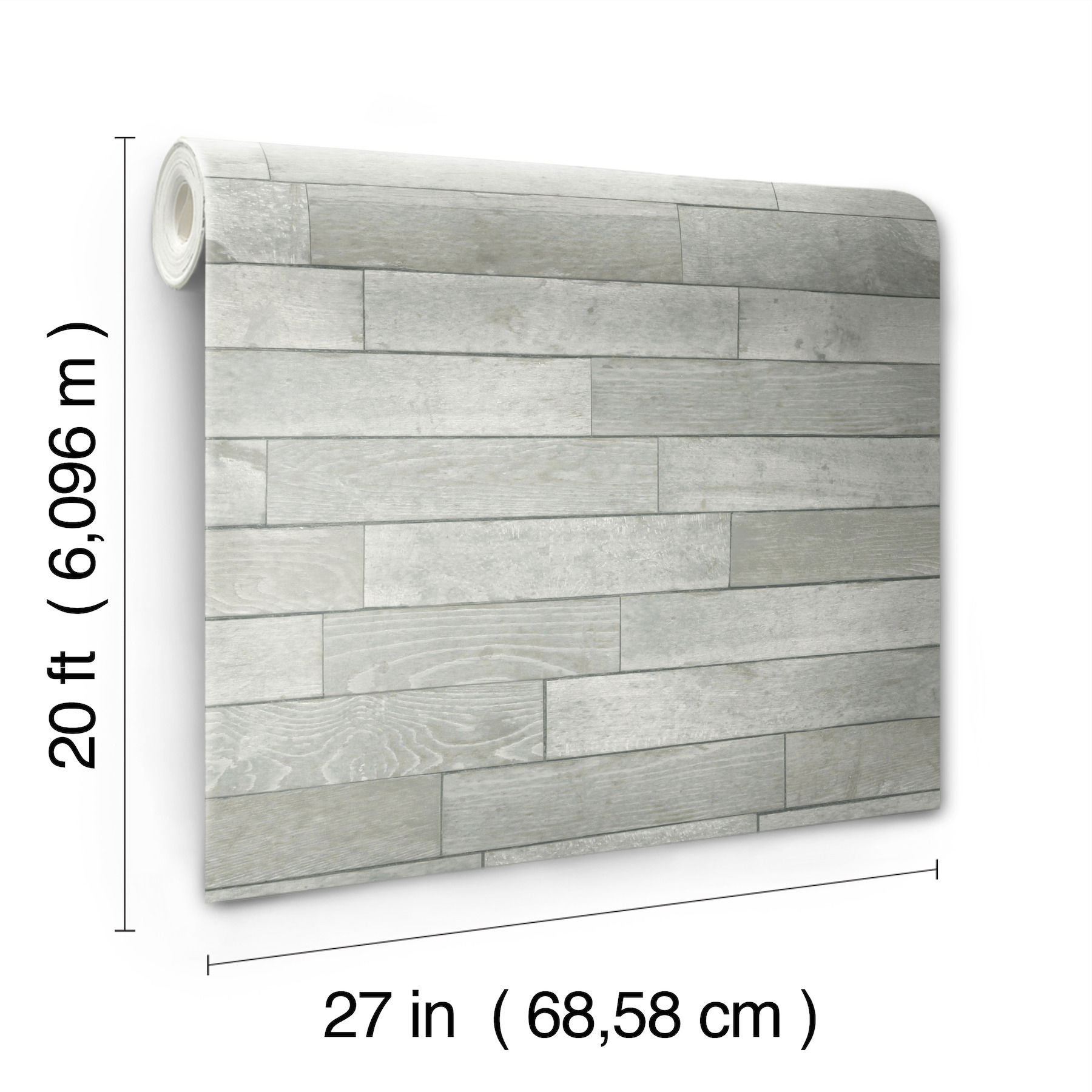 Warehouse Planks Grey Peel & Stick Wallpaper large image 