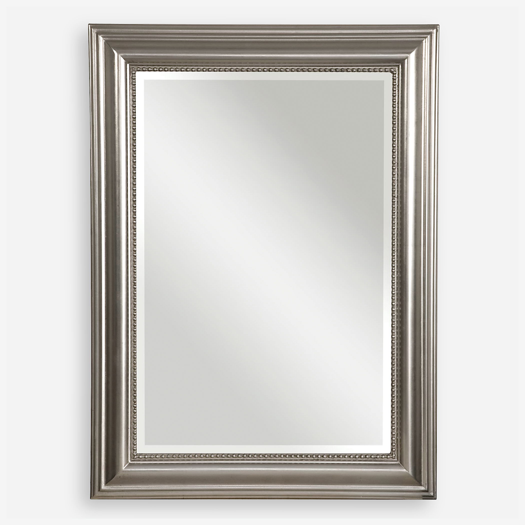 Stuart Silver Beaded Mirror large image 