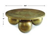 Triplet Antique Brass Coffee Table, by Uttermost, 38" width x 15" height x 38" depth thumbnail 3
