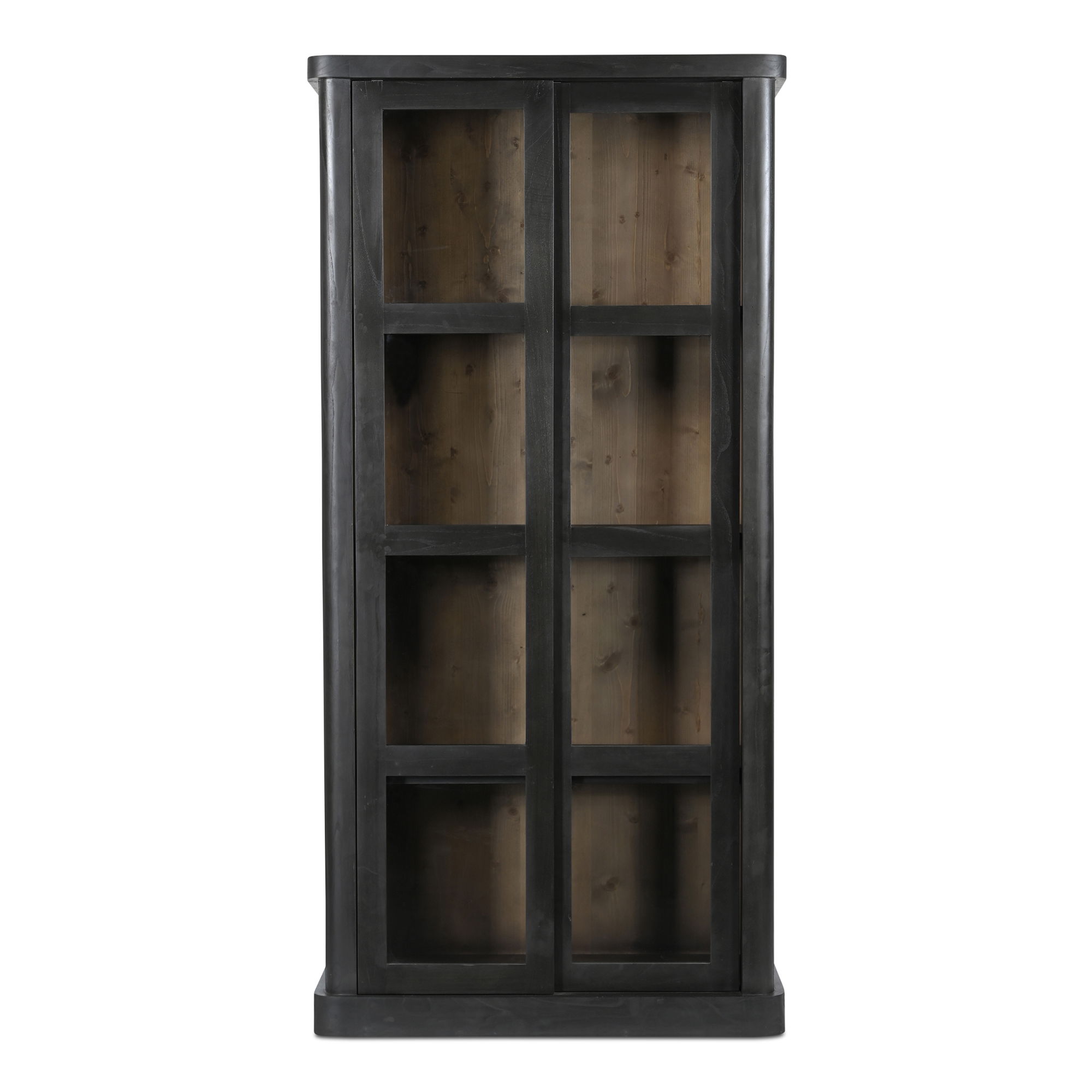 Mona Tall Cabinet Black, Cabinets & Sideboard by Moe's Home, 42" width x 86" height x 21" depth View 1