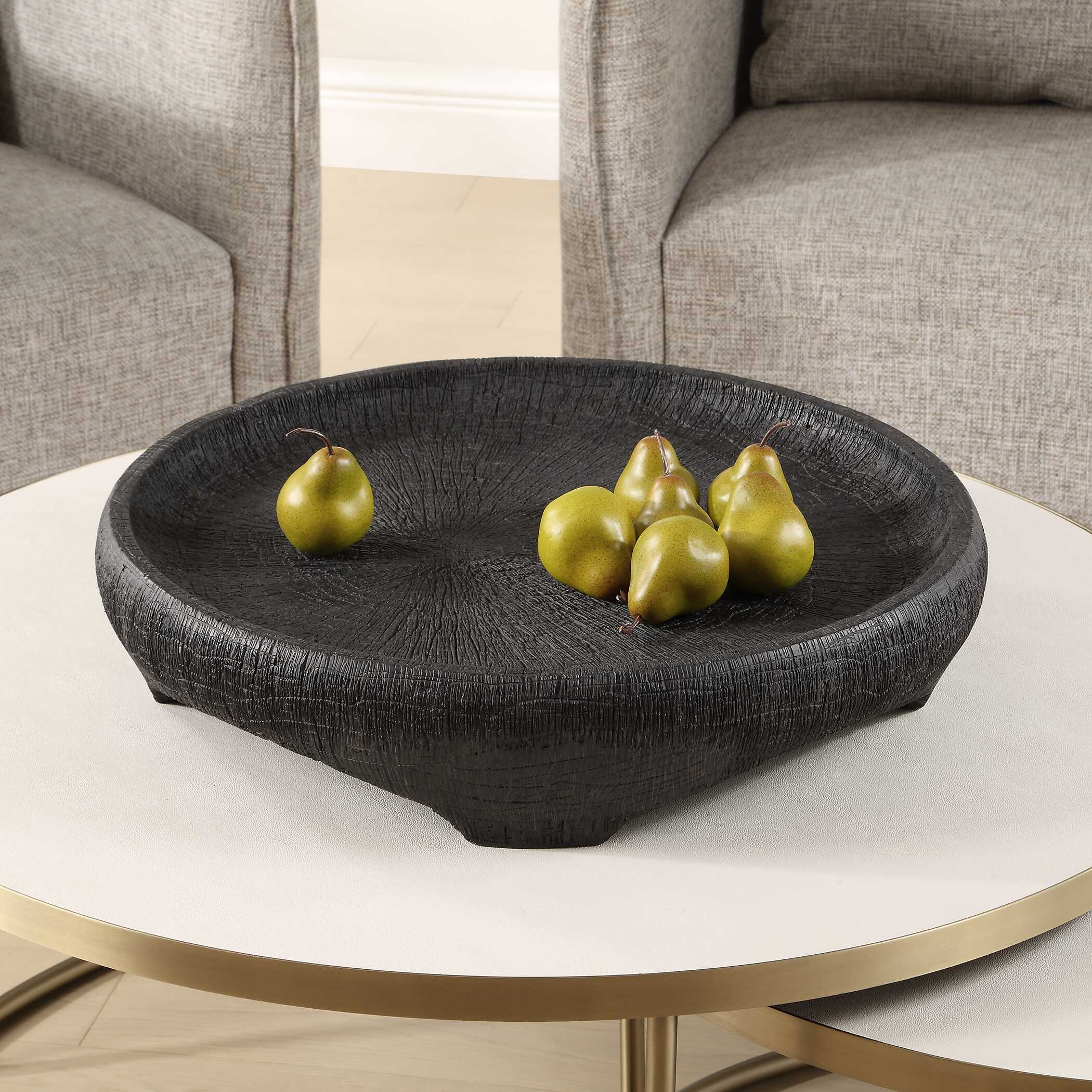 Resonance Indoor-Outdoor Resin Bowl, Decorative by Uttermost, 25" width x 5.5" height x 25" depth View 3