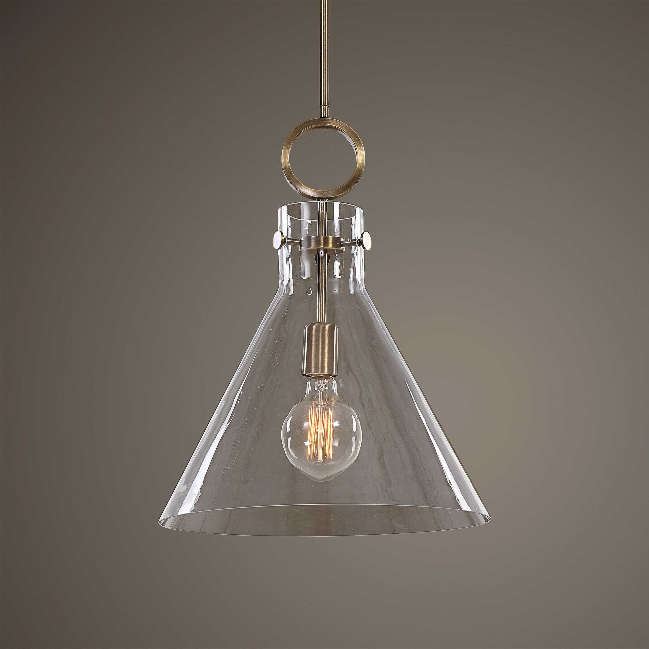 Imbuto Funnel Glass 1 Light Pendant large image 