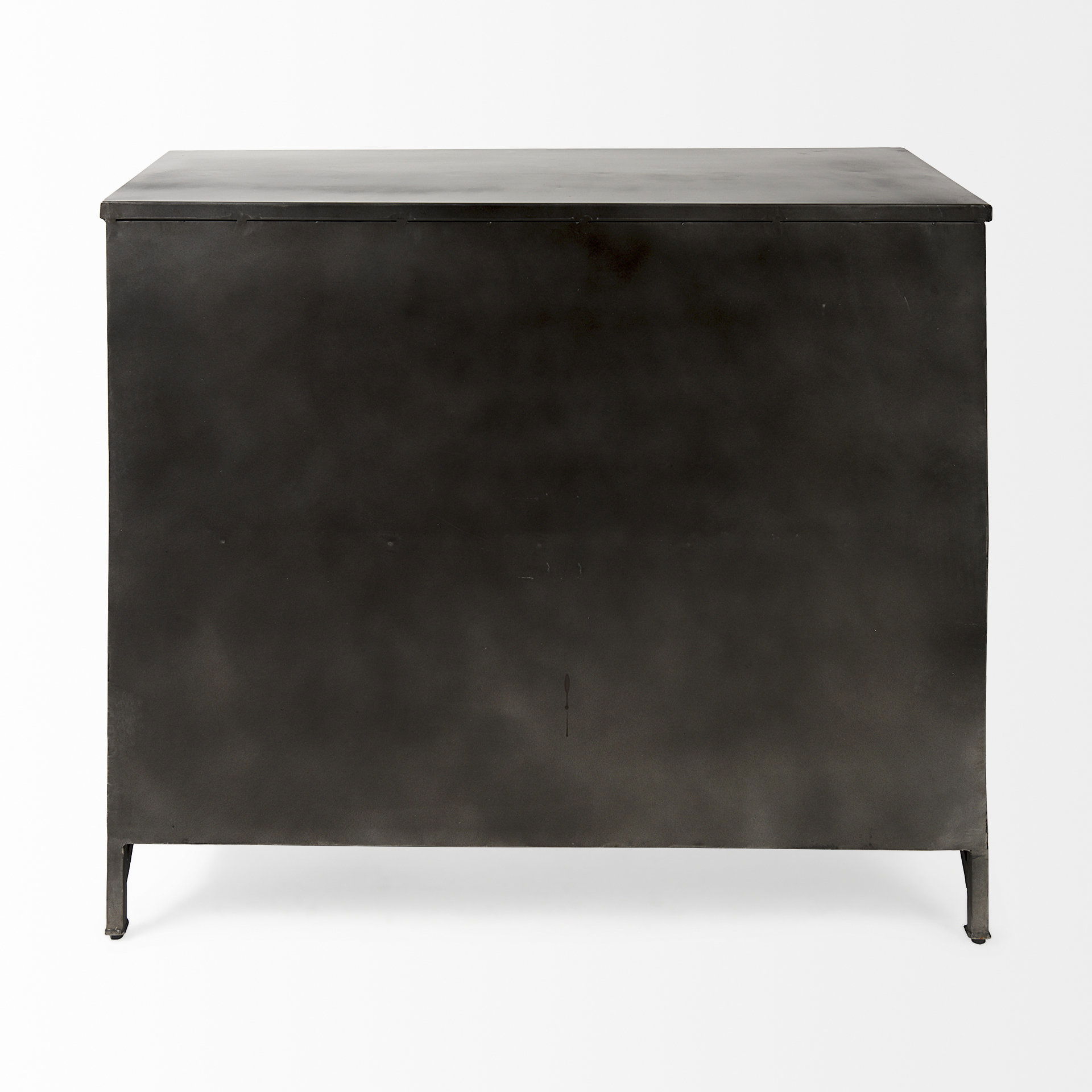 Poppy III 40L x 16W Black Metal With Glass Door Accent Cabinet, Cabinets & Chest by Mercana, 40.25" length x 16" width x 33" height View 5