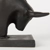 Tauro III (Set of 2) 10L x 5W Black Cast Aluminum Raging Bull Bookends, by Mercana, 9.5" length x 4.25" width x 5.75" height thumbnail 11