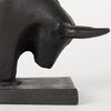 Tauro III (Set of 2) 10L x 5W Black Cast Aluminum Raging Bull Bookends, by Mercana, 9.5" length x 4.25" width x 5.75" height thumbnail 12