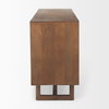 Grier Medium Brown Solid Wood with Cane Sideboard, Sideboards & Buffet by Mercana, 72" length x 18.75" width x 31.5" height thumbnail 7