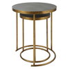 Aragon Brass Nesting Tables Set/2, Coffee Table by Uttermost, 19.5" width x 24" height x 19.5" depth thumbnail 6