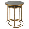 Aragon Brass Nesting Tables Set/2, Furniture by Uttermost, 19.5" width x 24" height x 19.5" depth thumbnail 6
