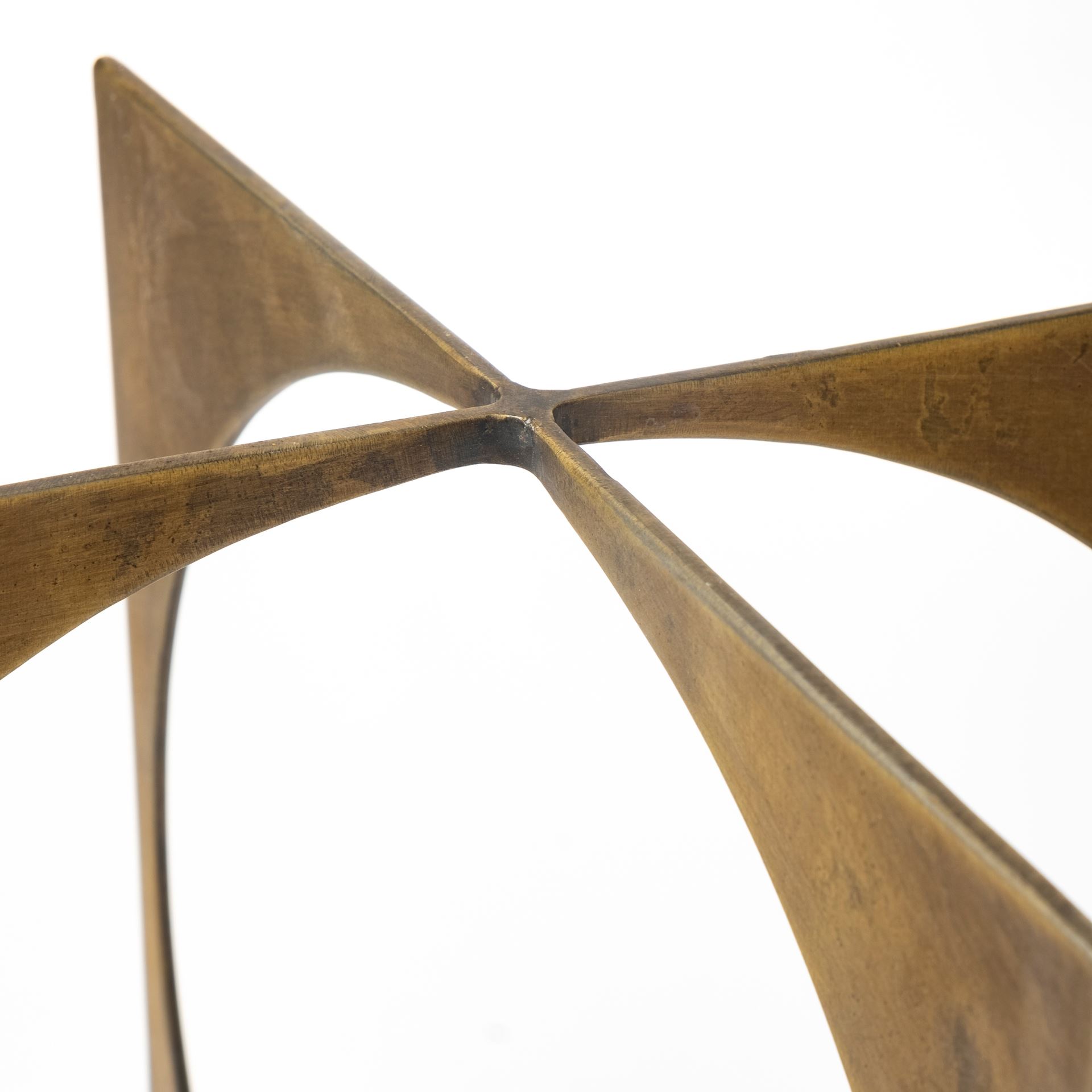 Lima II (Large) 10L x 10W Gold Geometric Decorative Object, by Mercana, 9.75" length x 9.75" width x 9.75" height View 8