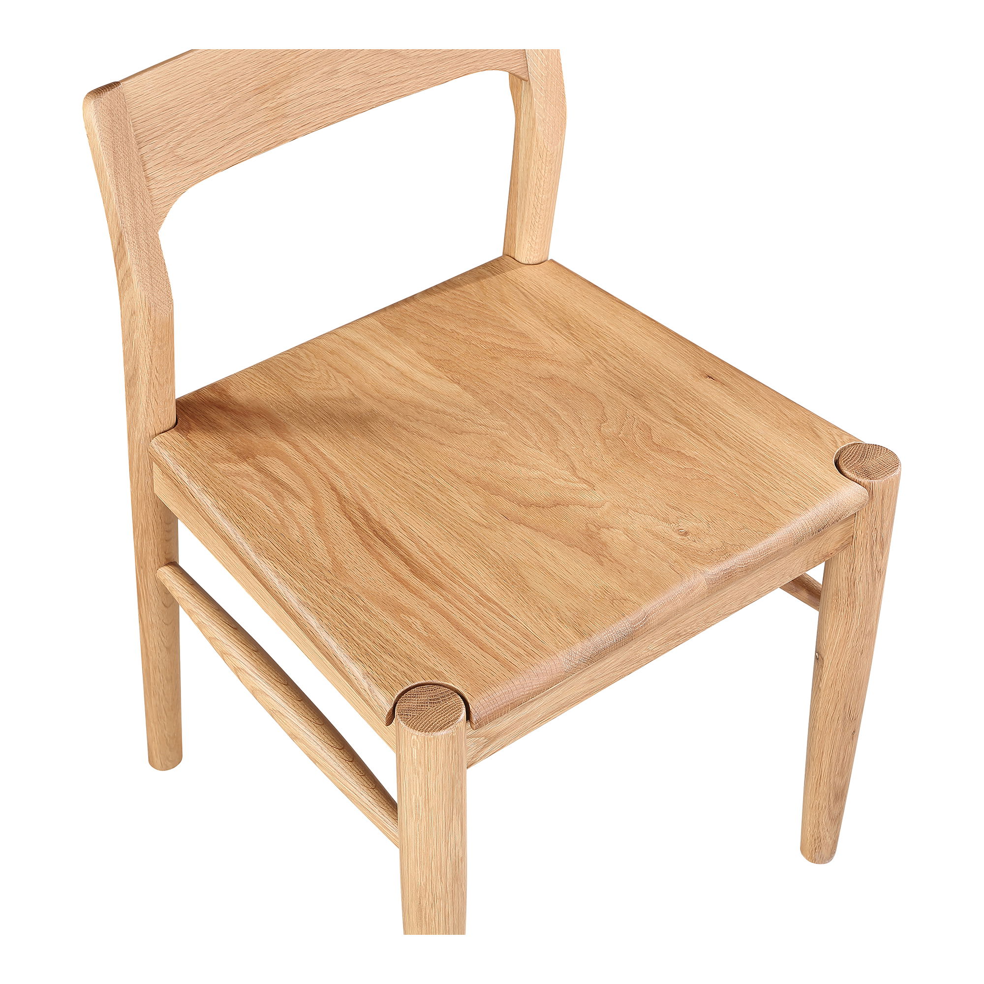 Owing Dining Chair Natural Oak - Set Of Two, by Moe's Home, 19.5" width x 30" height x 20" depth View 7