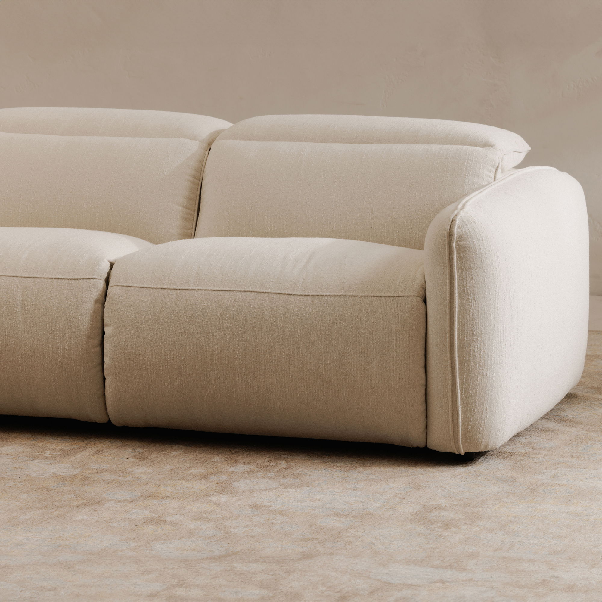 Eli Power Recliner Sofa Warm White large image 
