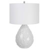 Loop White Glaze Table Lamp, by Uttermost, 1'4" width x 2'1" height x 1'4" depth thumbnail 5