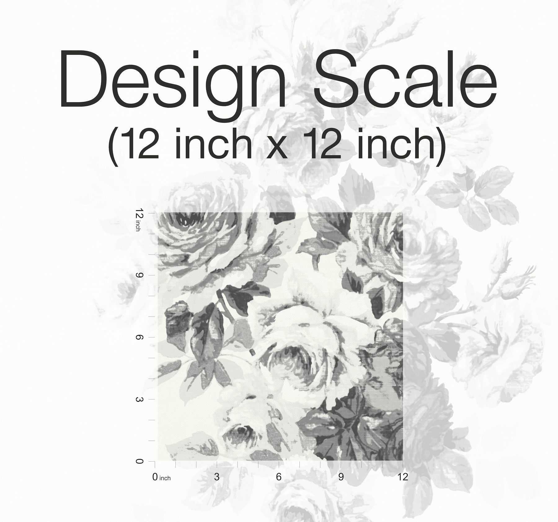 Magnolia Home Tea Rose White & Black Peel & Stick Wallpaper large image 