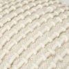 Sakaye Beige with Cream Stitched Patterned Pouf, Ottoman by Mercana, 16" length x 16" width x 16" height thumbnail 8