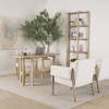 Taylin Light Brown Solid Wood Desk, by Mercana, 59.8" length x 25.6" width x 30" height thumbnail 2