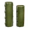 Meander Green Vases Set/2, by Uttermost, 5.75" width x 14" height x 4.5" depth thumbnail 3
