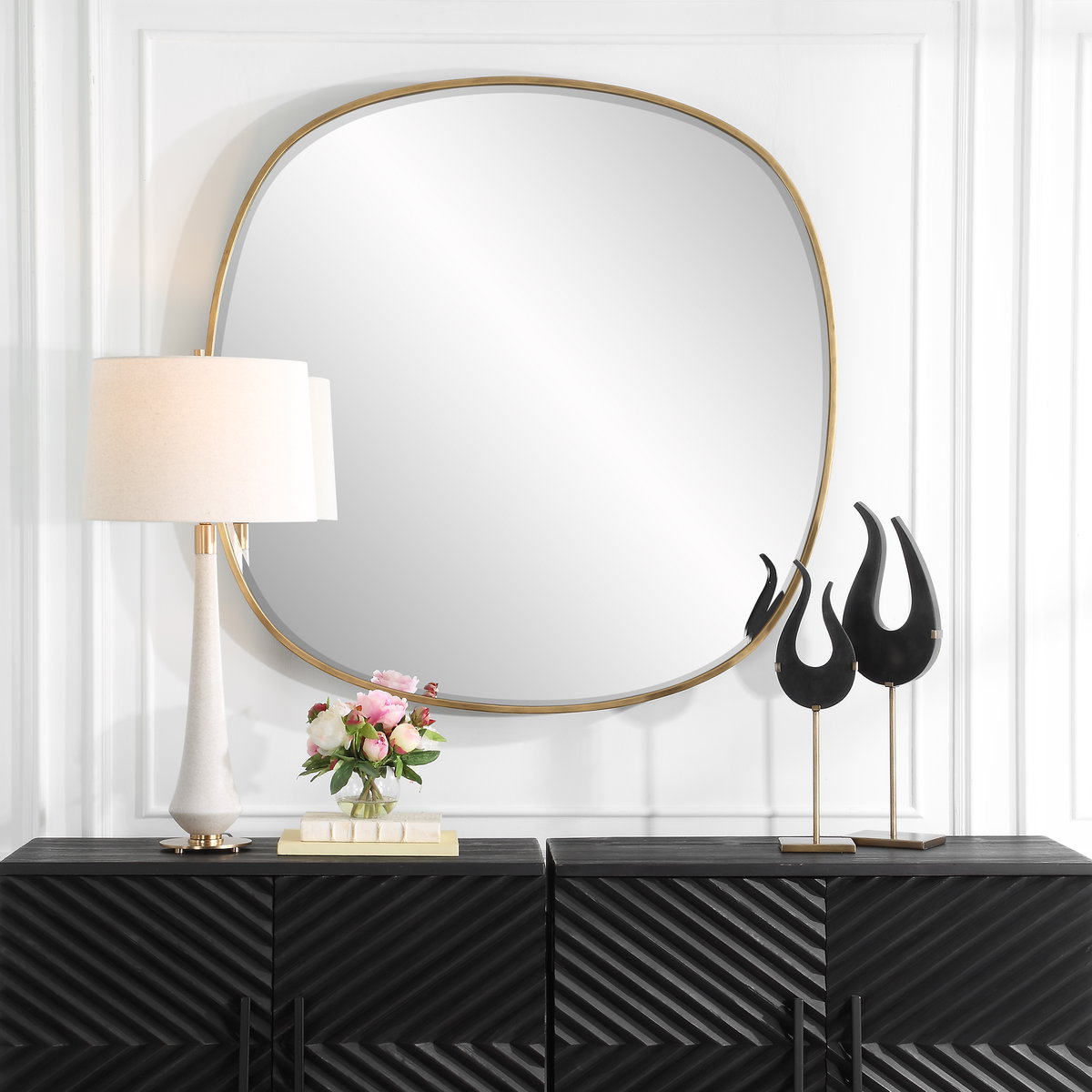 Webster Antique Gold Mirror, by Uttermost, 46.5" width x 46.5" height x 2" depth View 2