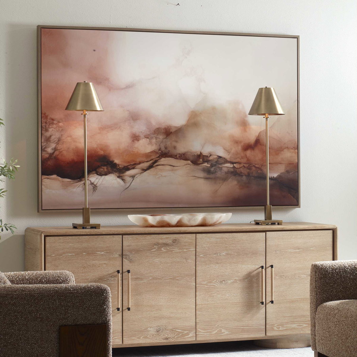 Rise Framed Modern Canvas, Art by Uttermost, 73.5" width x 47.5" height x 2" depth View 3