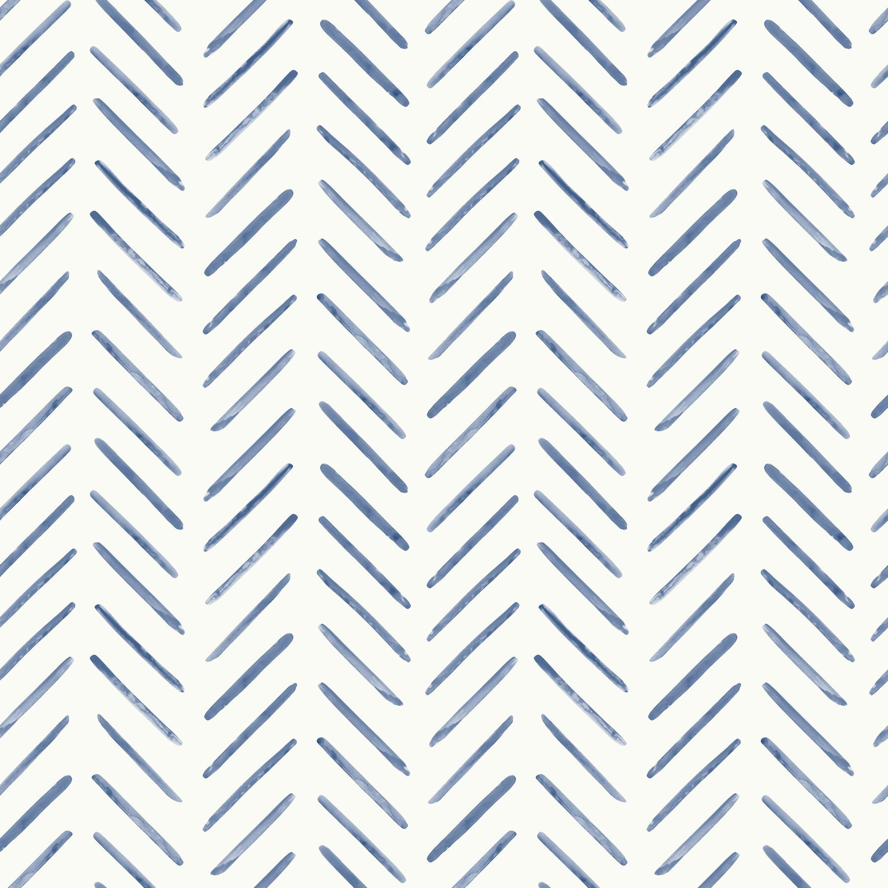 Painted Herringbone Navy Peel & Stick Wallpaper large image 