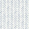 Painted Herringbone Navy Peel & Stick Wallpaper thumbnail 0