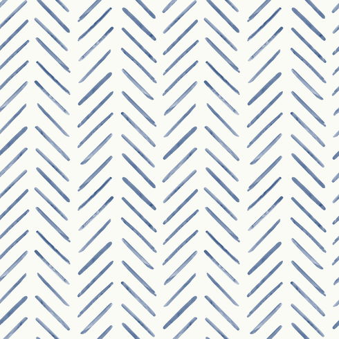 Painted Herringbone Navy Peel & Stick Wallpaper
