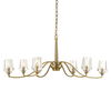 Barcelona 6 Light Brass Chandelier, Ceiling Light by Uttermost, 15.5" height x 40.25" diameter thumbnail 5