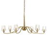 Barcelona 6 Light Brass Chandelier, Pendant by Uttermost, 15.5" height x 40.25" diameter thumbnail 5