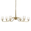 Barcelona 6 Light Brass Chandelier, Pendant by Uttermost, 15.5" height x 40.25" diameter thumbnail 5