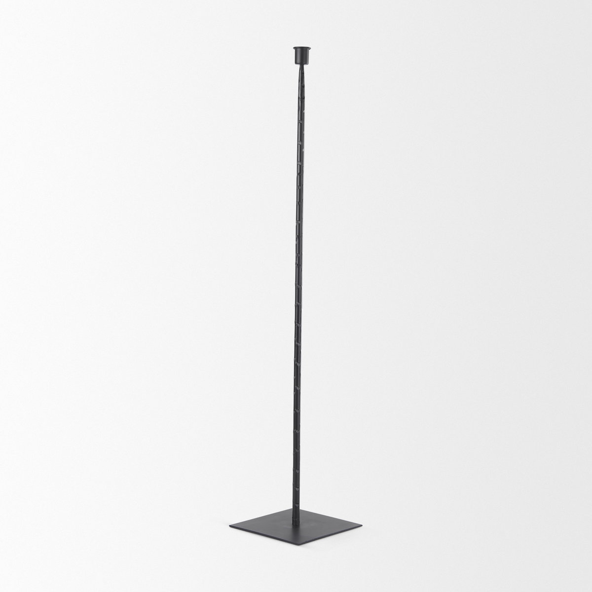 Porter  Large Black Iron Candle Holder, Candles & Candle Holder by Mercana, 6" length x 6" width x 30" height View 6