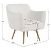 Oasis White Swivel Chair, Accent Chair by Uttermost, 29.5" width x 32" height x 33.5" depth thumbnail 3
