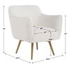 Oasis White Swivel Chair, Furniture by Uttermost, 29.5" width x 32" height x 33.5" depth thumbnail 3