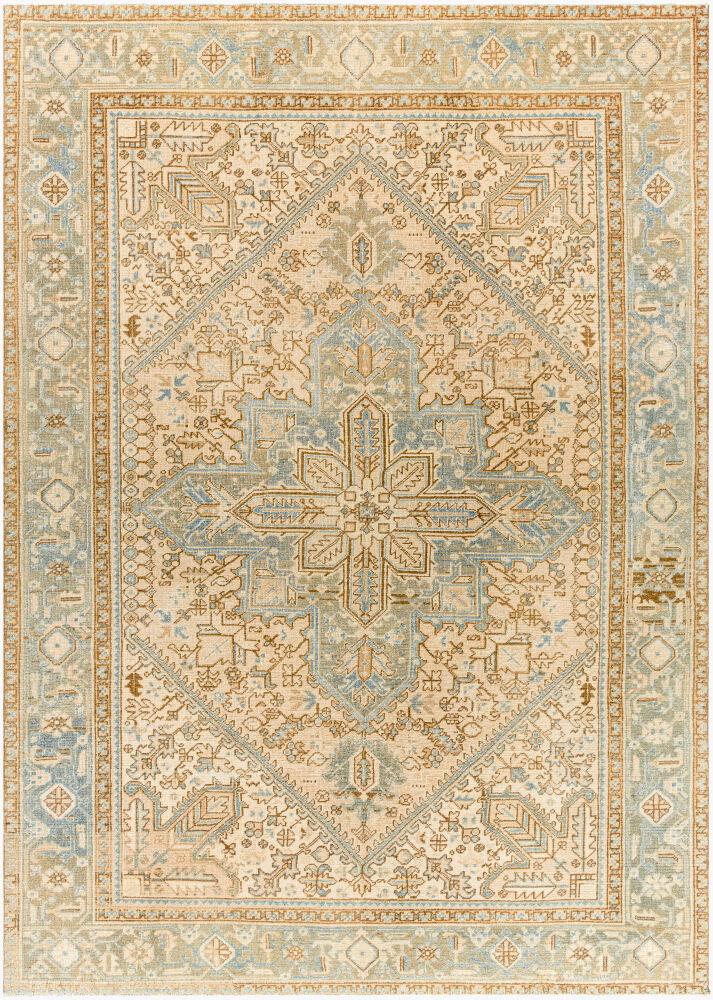 Antique One of a Kind Handmade Rug, by Surya, 9'5" length x 6'9" width