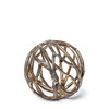 Sphaira Noir I Small 5L x 5W Gold Cast Aluminum Decorative Tree Branch Orb, Decorative Object by Mercana, 4.75" length x 4.75" width x 4.75" height thumbnail 7