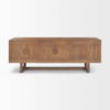 Grier 65' Medium Brown Wood with Cane Media Console, by Mercana, 65" length x 18.75" width x 23" height thumbnail 7