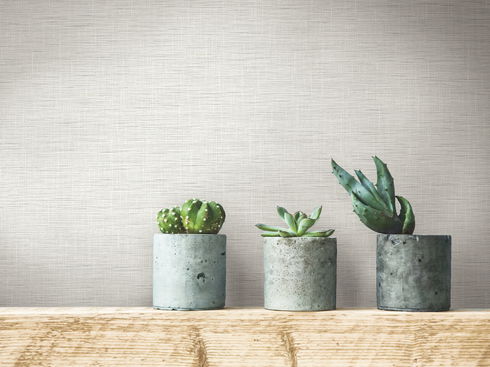 Silk Linen Weave White Wallpaper