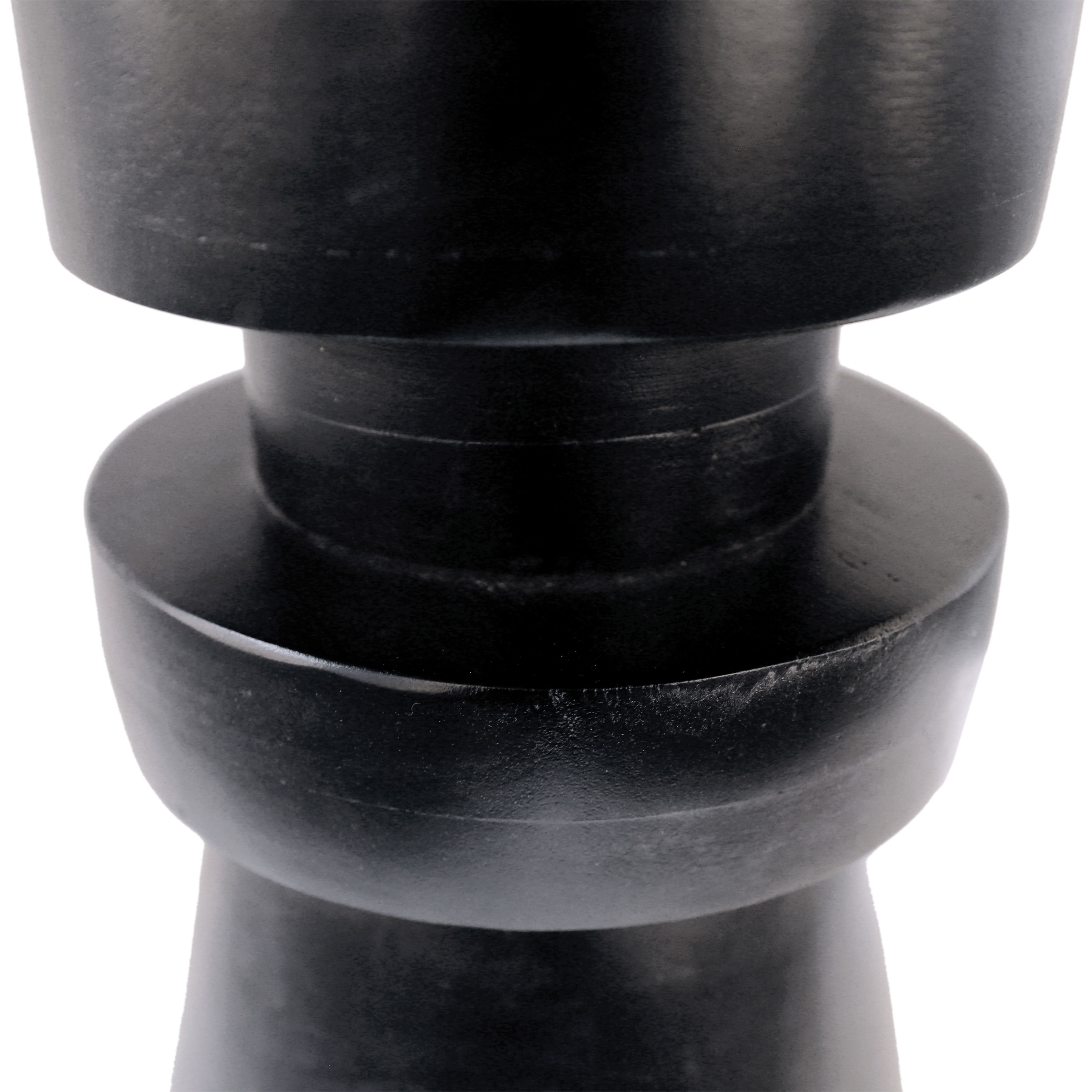 Bordon Side Table Black, Side & End Table by Dovetail, 16" width x 22" height x 16" depth View 2