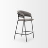 Carolyn Low Back 25.9in Seat Counter Stool | Gray Fabric, Counter & Bar Stool by Mercana, 19.3" length x 20.4" width x 35.75" height thumbnail 8