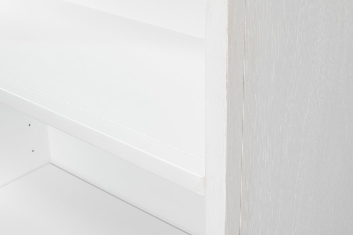 Open Shelf Bookcase, Cortina White, Shelving & Bookcase by Sarreid, 35" length x 16" width x 78" height View 8