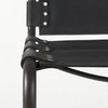 Berbick Open Back Dining Side Chair | Black Leather with Iron, Dining Chair by Mercana, 20.5" length x 24" width x 33" height thumbnail 13