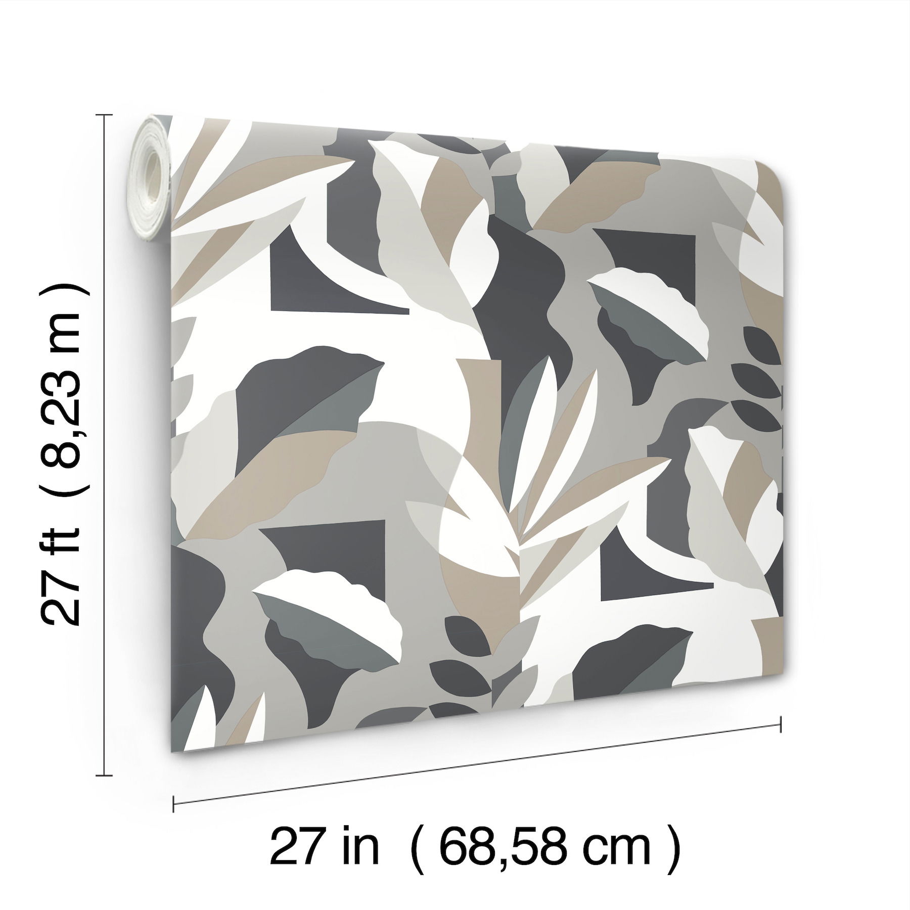 Papier Colle Black & White Wallpaper large image 