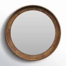 Online Designer Bedroom Round Wall Mirror with Shelves