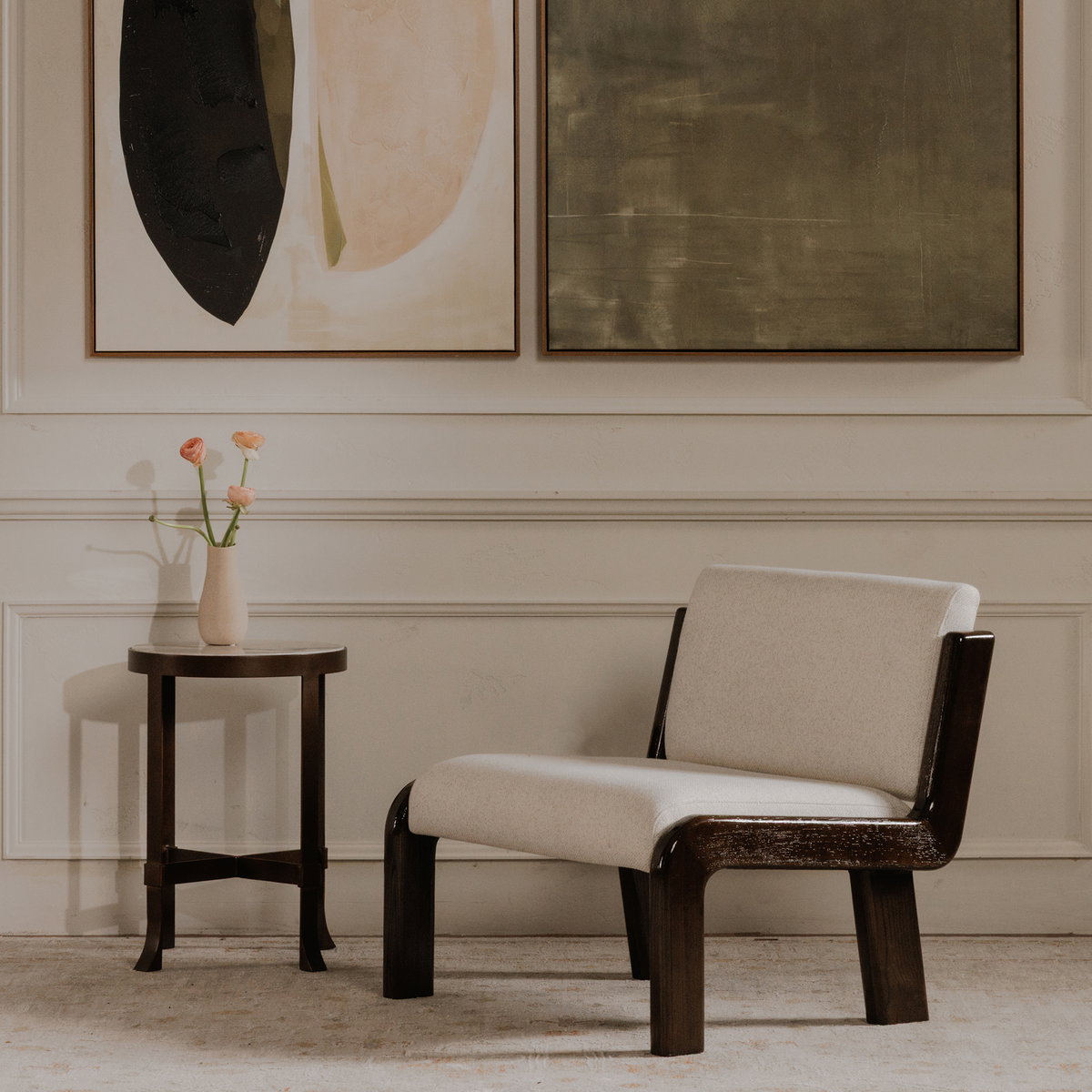 Holli Side Table White Marble, Side & End Table by Moe's Home, 16" width x 23" height x 16" depth View 8