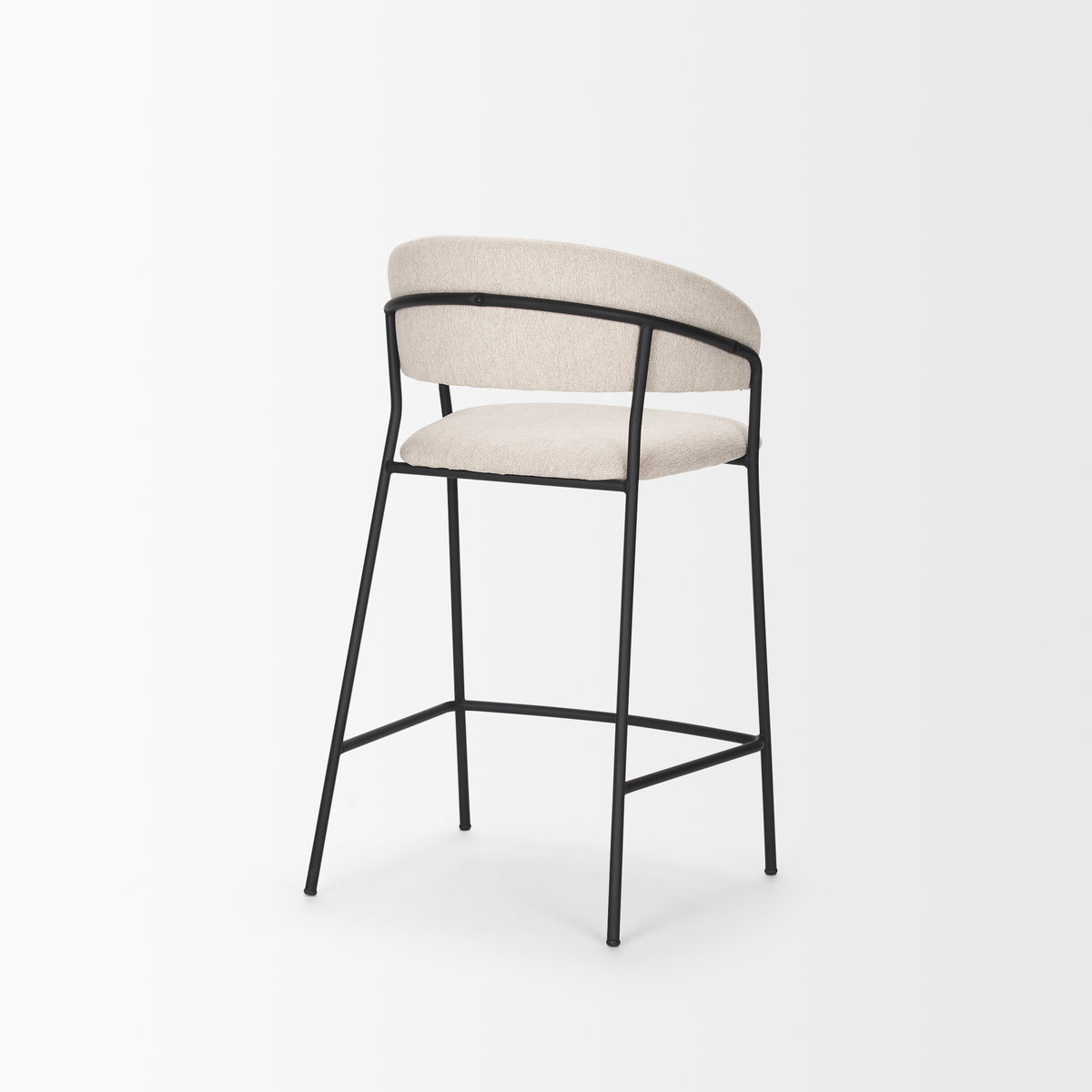 Carolyn Open Back 25.9in Seat Counter Stool | Oatmeal, Counter & Bar Stool by Mercana, 19.29" length x 20.4" width x 35.8" height View 6