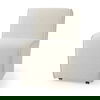 Damon  Fully Upholstered Cream-Toned Fabric Dining Chair on Casters thumbnail 0