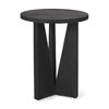 Mattius Black Wood Accent Table thumbnail 0